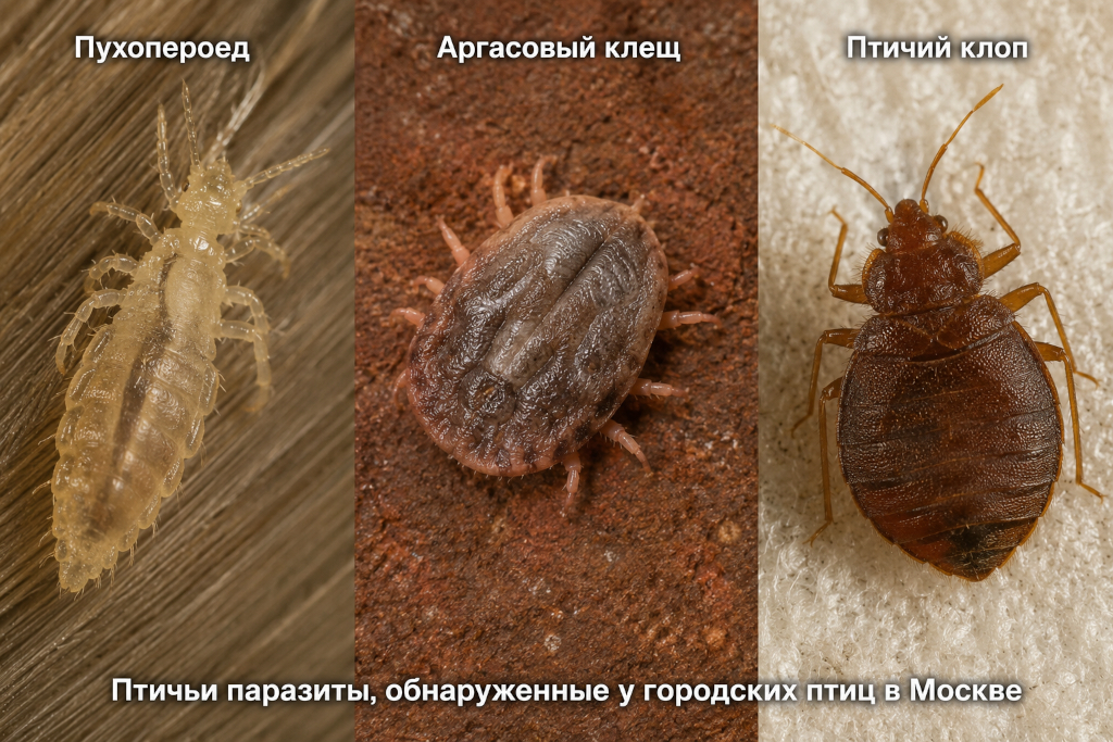 Уничтожение птичьих клопов, аргасовых клещей и пухопероедов в Москве возле метро