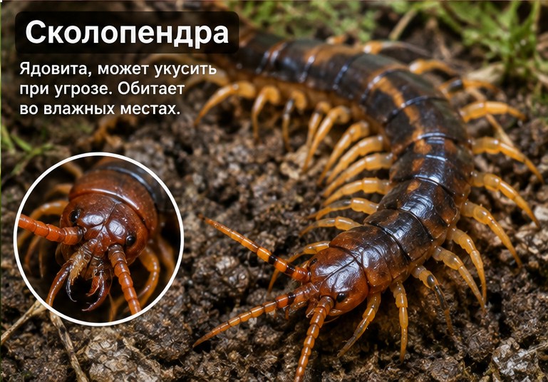 Уничтожение сколопендры возле всех станций метро Москвы и в городах Московской области &mdash; выезд в день обращения