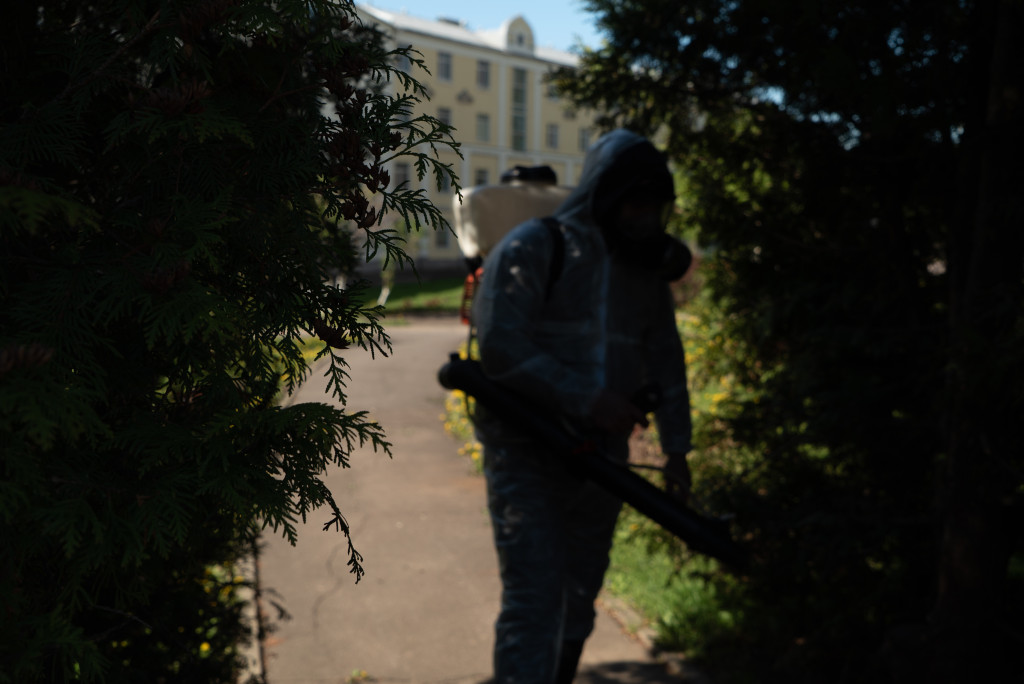 Уничтожение клещей на участке в Обнинске возле монастыря